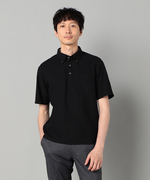 COMME CA MEN(コムサメン)の「ボタンダウン ポロシャツ(ポロシャツ・メンズ・ブラック/カーキ/ホワイト/ネイビー・L/M)」の3枚目の写真