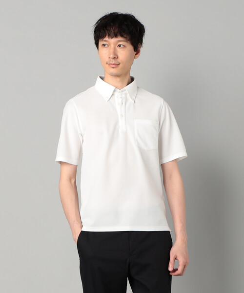 COMME CA MEN(コムサメン)の「ボタンダウン ポロシャツ(ポロシャツ・メンズ・ブラック/カーキ/ホワイト/ネイビー・L/M)」の6枚目の写真