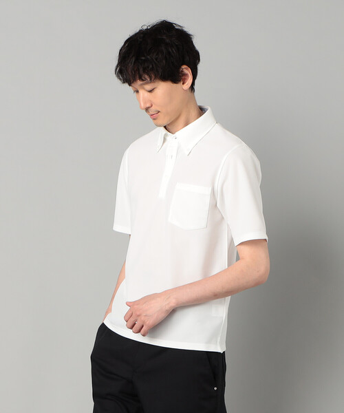 COMME CA MEN(コムサメン)の「ボタンダウン ポロシャツ(ポロシャツ・メンズ・ブラック/カーキ/ホワイト/ネイビー・L/M)」の7枚目の写真