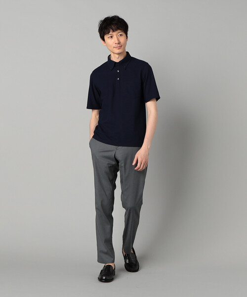 COMME CA MEN(コムサメン)の「ボタンダウン ポロシャツ(ポロシャツ・メンズ・ブラック/カーキ/ホワイト/ネイビー・L/M)」の11枚目の写真