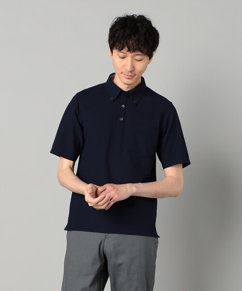 COMME CA MEN(コムサメン)の「ボタンダウン ポロシャツ(ポロシャツ・メンズ・ブラック/カーキ/ホワイト/ネイビー・L/M)」の12枚目の写真