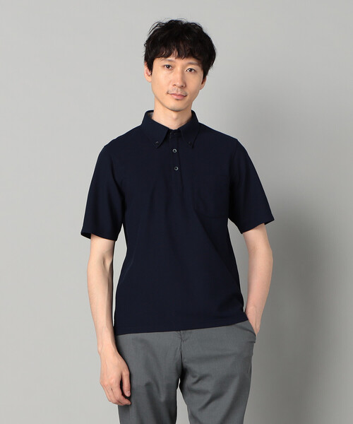 COMME CA MEN(コムサメン)の「ボタンダウン ポロシャツ(ポロシャツ・メンズ・ブラック/カーキ/ホワイト/ネイビー・L/M)」の13枚目の写真
