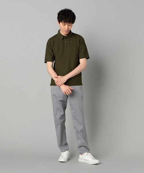 COMME CA MEN(コムサメン)の「ボタンダウン ポロシャツ(ポロシャツ・メンズ・ブラック/カーキ/ホワイト/ネイビー・L/M)」の14枚目の写真