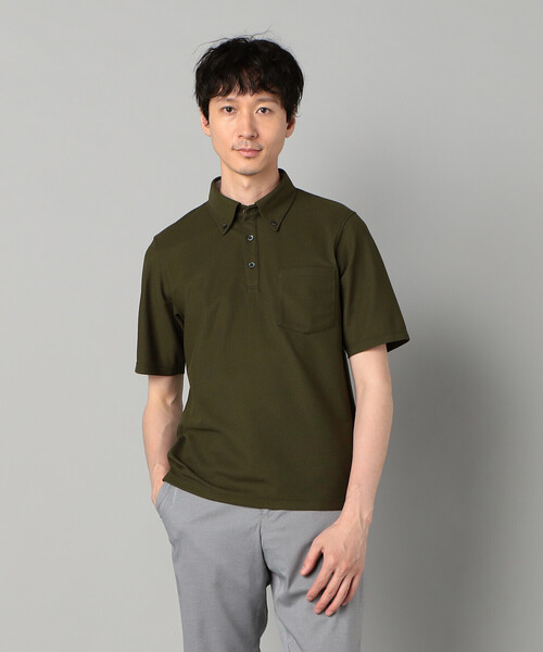 COMME CA MEN(コムサメン)の「ボタンダウン ポロシャツ(ポロシャツ・メンズ・ブラック/カーキ/ホワイト/ネイビー・L/M)」の15枚目の写真