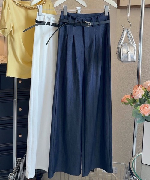 CADBURY（キャドバリー）の「ﾂｰﾀｯｸﾊｲｳｴｽﾄﾜｲﾄﾞﾊﾟﾝﾂ（その他パンツ・レディース・ホワイト/アイボリー/ブルー/ネイビー・SMALL/MEDIUM/LARGE/X-LARGE）」の3枚目の写真