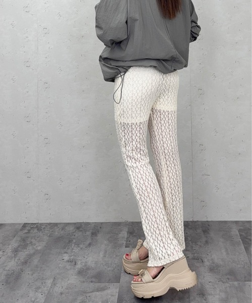 Per sist ence(パーシエンス)の「カットレースソフトフレアパンツ(その他パンツ・レディース・ブラウン/アイボリー/ブラック・ONE SIZE)」の17枚目の写真