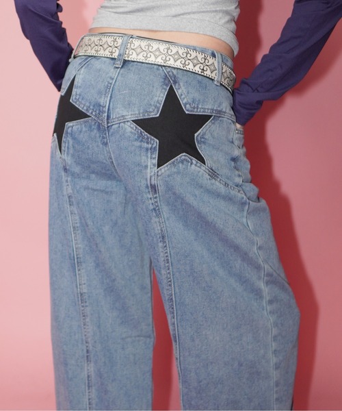 IMARI(イマリ)の「【 IMARI / イマリ 】 バック スター デザイン ストレート デニムパンツ #(デニムパンツ・レディース・ブルー/ネイビー/ブルー系/ネイビー系/ブラック/グレー/ホワイト・M/S)」の7枚目の写真