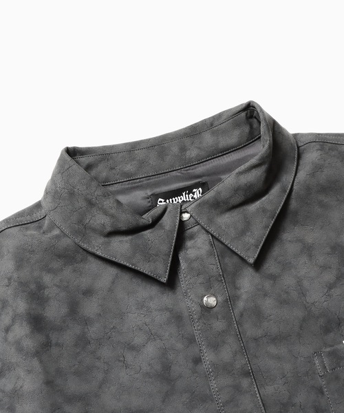 セール】SUPPLIER/サプライヤー Vintage Faux Leather Shirt