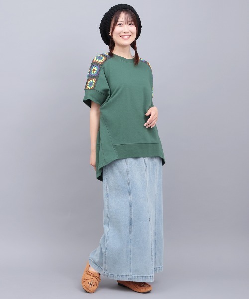 チチカカ（チチカカ）の「ニットベレー帽（ハンチング/ベレー帽・レディース・ブラック/ブルーグリーン/アイボリー・FREE）」の4枚目の写真