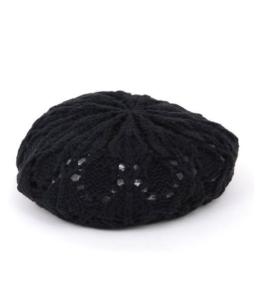 チチカカ（チチカカ）の「ニットベレー帽（ハンチング/ベレー帽・レディース・ブラック/ブルーグリーン/アイボリー・FREE）」の10枚目の写真