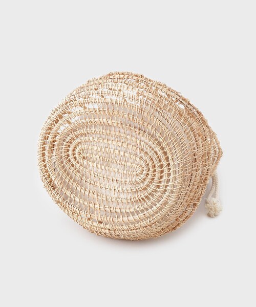 GALLEST(ギャレスト)の「天然草ラウンドかごバッグ(ハンドバッグ・レディース・ブラック/オフホワイト・00)」の7枚目の写真