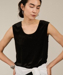 SALON adam et rope' | トリアセベロア前後2WAYノースリーブ/タンクトップ / セットアップ対応(タンクトップ)