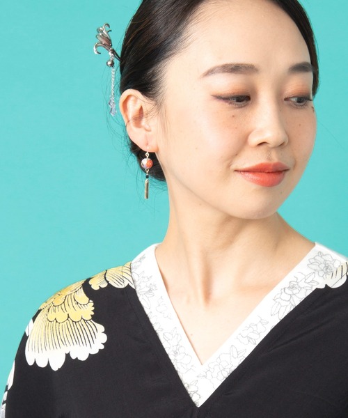 カヤ(カヤ)の「【カヤ】百合ひらき簪(その他ヘアアクセサリー・レディース・パープル/ホワイト・FREE)」の6枚目の写真