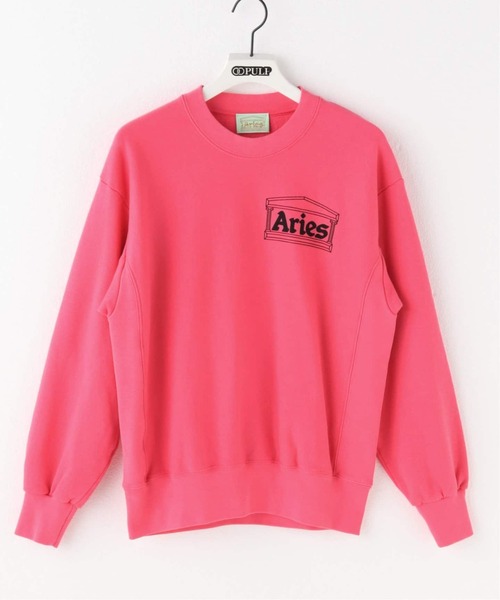 ARIES（アリーズ）の「【ARIES / アリーズ】PREMIUM TEMPLE SWEATSHIRT（スウェット・メンズ・ベージュ/パープル系その他/ピンク・SMALL/MEDIUM/LARGE/X-LARGE）」の3枚目の写真
