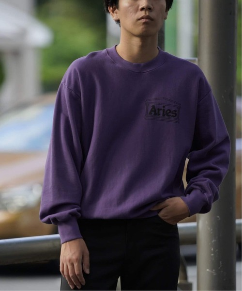 ARIES（アリーズ）の「【ARIES / アリーズ】PREMIUM TEMPLE SWEATSHIRT（スウェット・メンズ・ベージュ/パープル系その他/ピンク・SMALL/MEDIUM/LARGE/X-LARGE）」の17枚目の写真