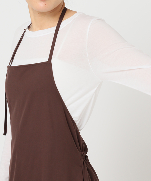 U by SPICK&SPAN(ユーバイスピックアンドスパン)の「エプロンオールインワン(つなぎ/オールインワン・レディース・ライトグレー/ブラウン・36/38)」の20枚目の写真
