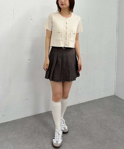archives(アルシーヴ)の「チノプリーツミニスカート(スカート・レディース・ベージュ/ネイビー/チャコールグレー・MEDIUM)」の21枚目の写真