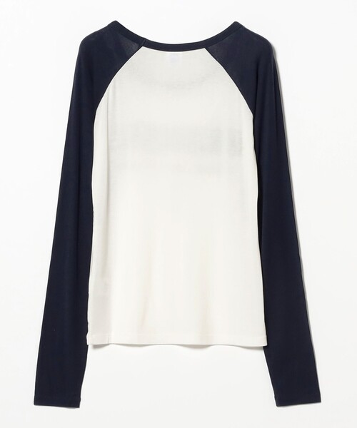 Russell Athletic（ラッセルアスレティック）の「RUSSELL ATHLETIC / ラグラン ロング スリーブ Tシャツ（Tシャツ/カットソー・レディース・ホワイト/サックスブルー・MEDIUM）」の6枚目の写真