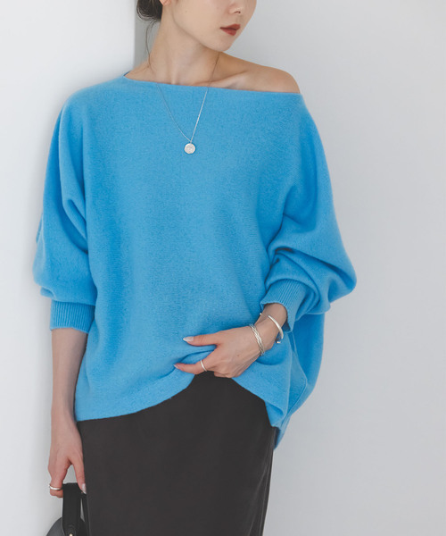 WEB・一部店舗限定追加2》ファインウールドルマンプルオーバー（ニット