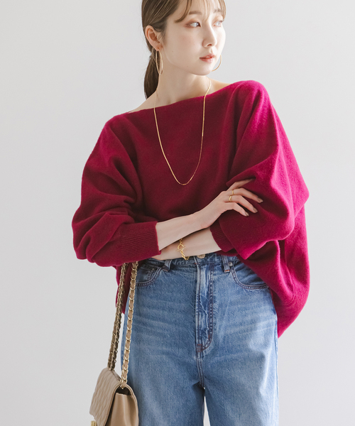 WEB・一部店舗限定追加2》ファインウールドルマンプルオーバー（ニット