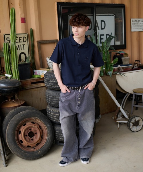 kutir(クティール)の「HEAVY OUNCE DUCK BAGGY PANTS/ヘビーオンスダックバギーパンツ(デニムパンツ・メンズ・グレー/ブラック・SMALL/MEDIUM/LARGE)」の21枚目の写真
