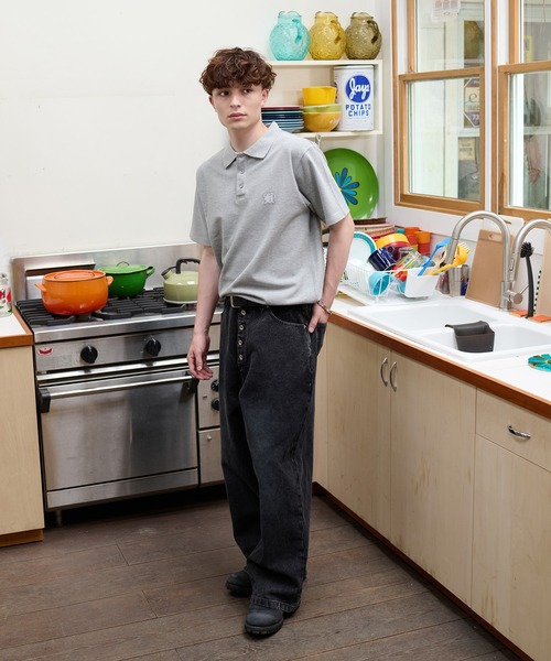 kutir(クティール)の「HEAVY OUNCE DUCK BAGGY PANTS/ヘビーオンスダックバギーパンツ(デニムパンツ・メンズ・グレー/ブラック・SMALL/MEDIUM/LARGE)」の3枚目の写真