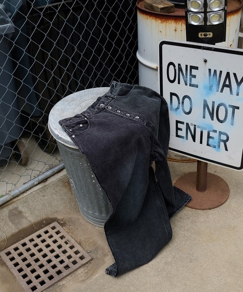 kutir(クティール)の「HEAVY OUNCE DUCK BAGGY PANTS/ヘビーオンスダックバギーパンツ(デニムパンツ・メンズ・グレー/ブラック・SMALL/MEDIUM/LARGE)」の12枚目の写真