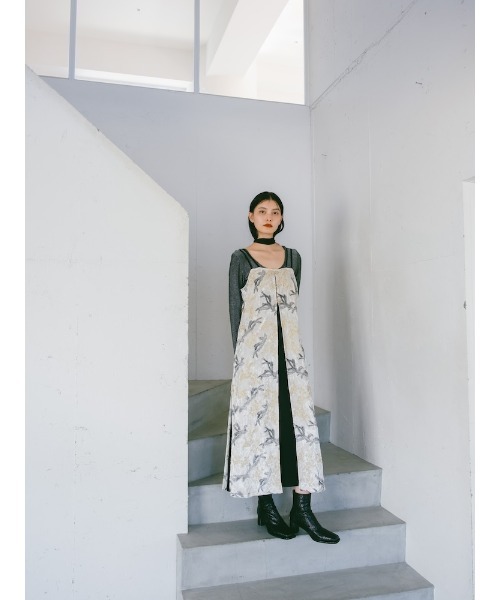 Velour Embroidery Layered Dress/ベロアエンブロイダリーレイヤード