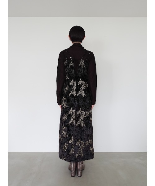 Velour Embroidery Layered Dress/ベロアエンブロイダリーレイヤード