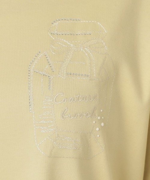 couture brooch（クチュールブローチ）の「【接触冷感・UV機能あり・マシンウォッシャブル】60シルケット パフュームエンブロTシャツ（Tシャツ/カットソー・レディース・ピンク/オフホワイト/イエロー系その他/ブラック・42/40/36/38）」の14枚目の写真