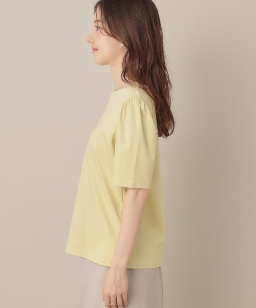 couture brooch（クチュールブローチ）の「【接触冷感・UV機能あり・マシンウォッシャブル】60シルケット パフュームエンブロTシャツ（Tシャツ/カットソー・レディース・ピンク/オフホワイト/イエロー系その他/ブラック・42/40/36/38）」の17枚目の写真