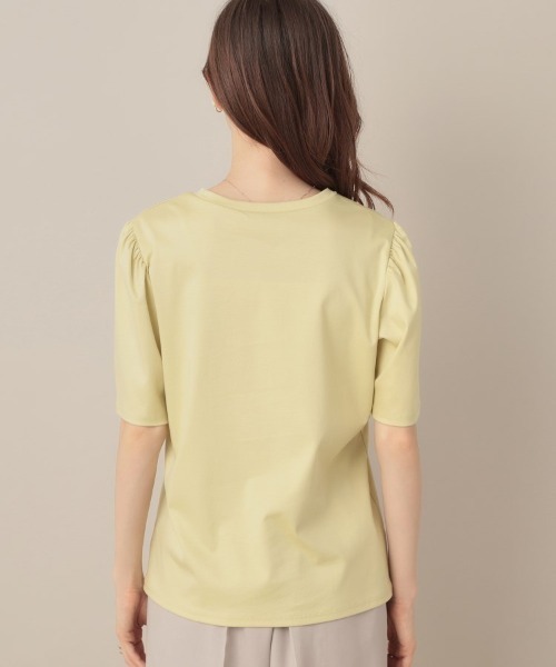 couture brooch（クチュールブローチ）の「【接触冷感・UV機能あり・マシンウォッシャブル】60シルケット パフュームエンブロTシャツ（Tシャツ/カットソー・レディース・ピンク/オフホワイト/イエロー系その他/ブラック・42/40/36/38）」の18枚目の写真
