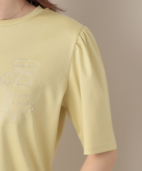 couture brooch（クチュールブローチ）の「【接触冷感・UV機能あり・マシンウォッシャブル】60シルケット パフュームエンブロTシャツ（Tシャツ/カットソー・レディース・ピンク/オフホワイト/イエロー系その他/ブラック・42/40/36/38）」の20枚目の写真