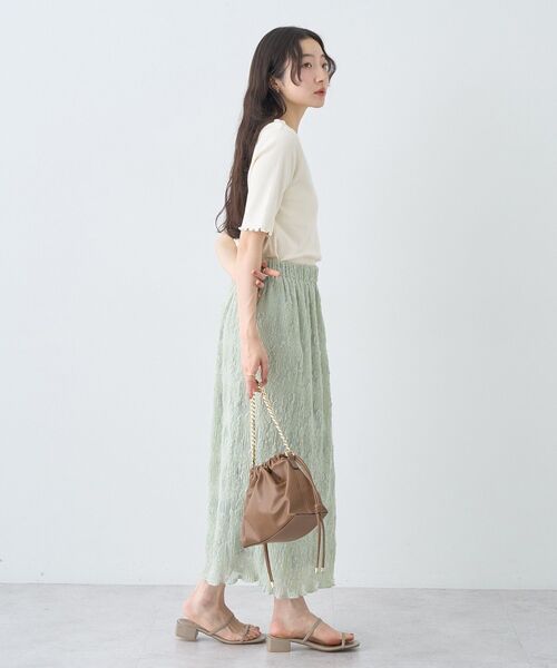 earth music&ecology（アースミュージックアンドエコロジー）の「リブメロープルオーバー（Tシャツ/カットソー・レディース・ブラック/ブラウン/ピンク/アイボリー・S/M）」の15枚目の写真