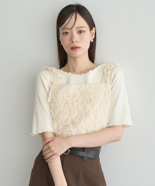 earth music&ecology（アースミュージックアンドエコロジー）の「リブメロープルオーバー（Tシャツ/カットソー・レディース・ブラック/ブラウン/ピンク/アイボリー・S/M）」の17枚目の写真