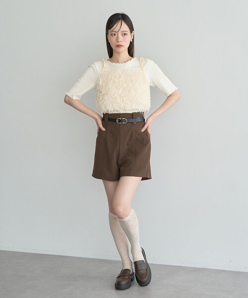 earth music&ecology（アースミュージックアンドエコロジー）の「リブメロープルオーバー（Tシャツ/カットソー・レディース・ブラック/ブラウン/ピンク/アイボリー・S/M）」の19枚目の写真