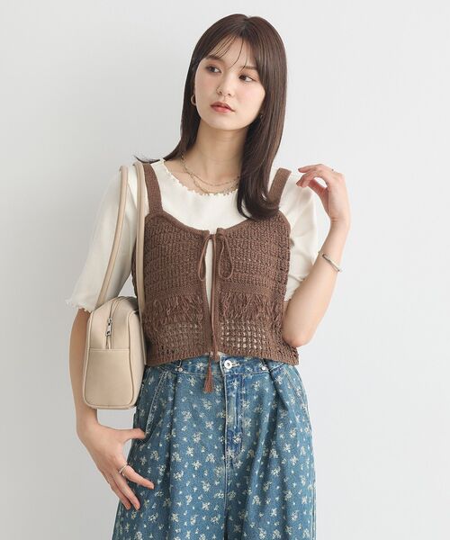 earth music&ecology（アースミュージックアンドエコロジー）の「リブメロープルオーバー（Tシャツ/カットソー・レディース・ブラック/ブラウン/ピンク/アイボリー・S/M）」の21枚目の写真