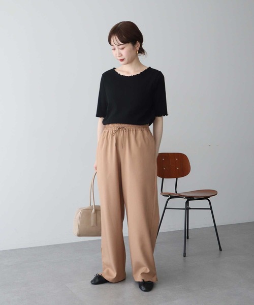 earth music&ecology（アースミュージックアンドエコロジー）の「リブメロープルオーバー（Tシャツ/カットソー・レディース・ブラック/ブラウン/ピンク/アイボリー・S/M）」の7枚目の写真