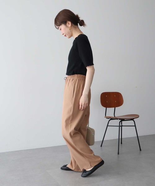 earth music&ecology（アースミュージックアンドエコロジー）の「リブメロープルオーバー（Tシャツ/カットソー・レディース・ブラック/ブラウン/ピンク/アイボリー・S/M）」の8枚目の写真