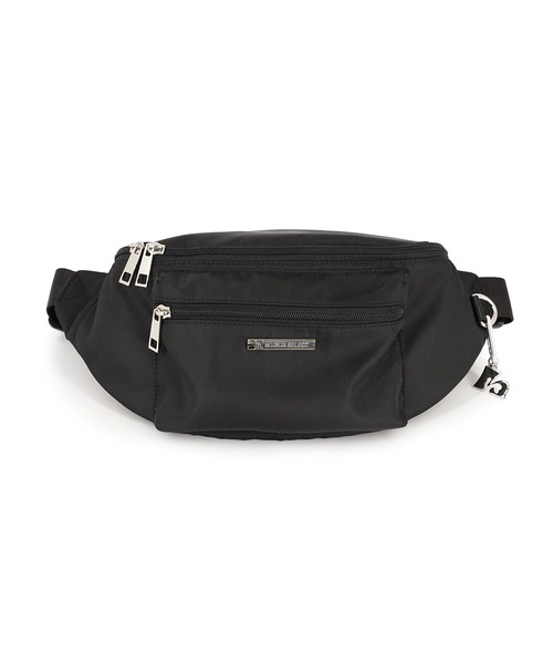MURUA（ムルーア）の「MURUA(ムルーア)ボディバッグ ウエストポーチ MR-B1382 撥水ツイル・カジュアル（ボディバッグ/ウエストポーチ・レディース・ブラック・FREE）」の3枚目の写真