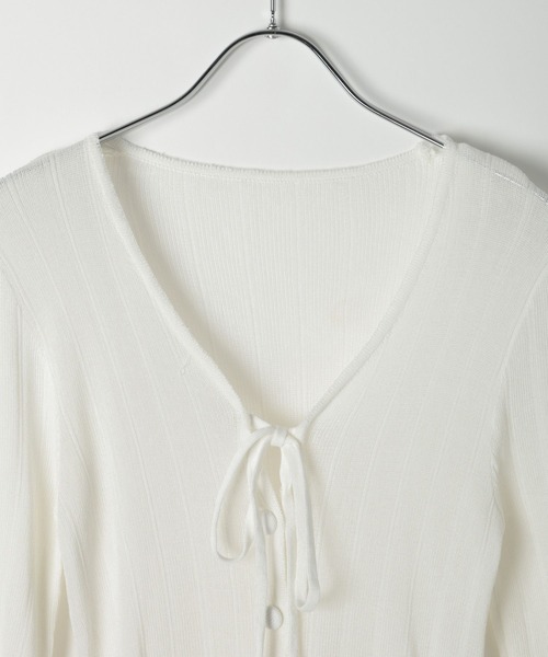 3.3 Field Trip （3.3フィールドトリップ）の「3.3 Field Trip／メッシュ裾メロウカーディガン（カーディガン/ボレロ・レディース・ブラック/パープル/ホワイト・FREE）」の11枚目の写真