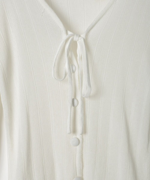 3.3 Field Trip （3.3フィールドトリップ）の「3.3 Field Trip／メッシュ裾メロウカーディガン（カーディガン/ボレロ・レディース・ブラック/パープル/ホワイト・FREE）」の10枚目の写真