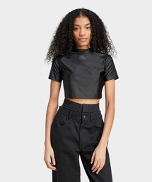 ★最終価格★【美品】アディダス　オリジナルス　ショート丈　Tシャツ　ブラック adidas｜アディダスのTシャツ/カットソー（ショート丈）通販