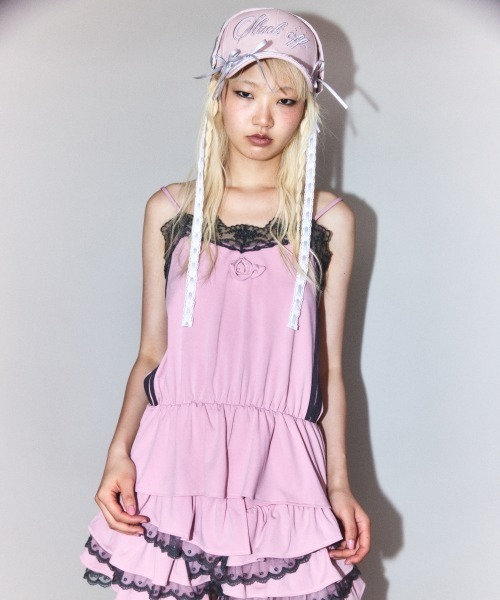 Candy Stripper（キャンディストリッパー）の「JERSEY ROSE キャミソール（キャミソール・レディース・ネイビー/ピンク/ブラック・FREE）」の16枚目の写真