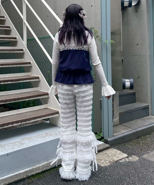 Candy Stripper（キャンディストリッパー）の「JERSEY ROSE キャミソール（キャミソール・レディース・ネイビー/ピンク/ブラック・FREE）」の7枚目の写真