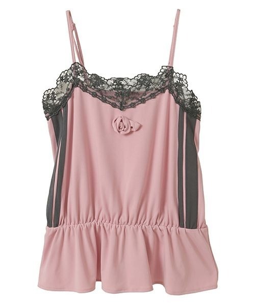 Candy Stripper（キャンディストリッパー）の「JERSEY ROSE キャミソール（キャミソール・レディース・ネイビー/ピンク/ブラック・FREE）」の9枚目の写真