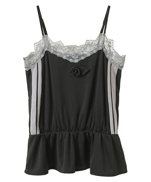 Candy Stripper（キャンディストリッパー）の「JERSEY ROSE キャミソール（キャミソール・レディース・ネイビー/ピンク/ブラック・FREE）」の8枚目の写真