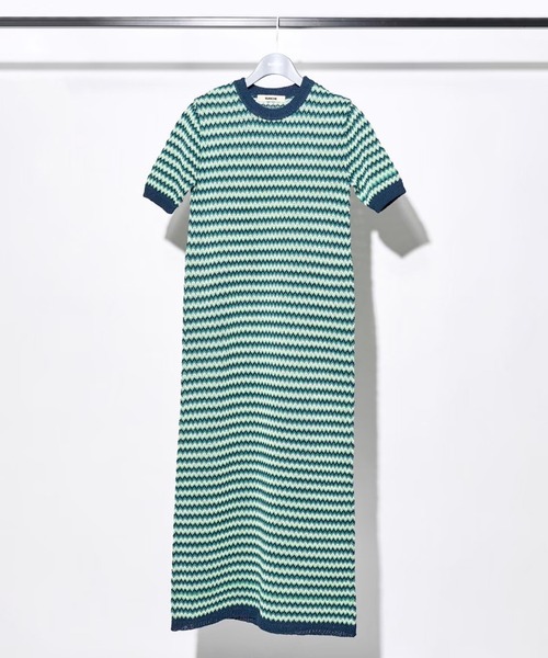 Washi Knit Jacquard Dress / 和紙ニットジャガードドレス