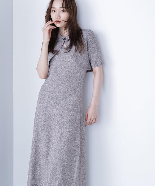 NATURAL BEAUTY BASIC(ナチュラルビューティーベーシック)の「◇ショートボレロセットニットワンピース(ワンピース・レディース・ブラック系その他/ブラウン系その他・MEDIUM/P/S)」の2枚目の写真