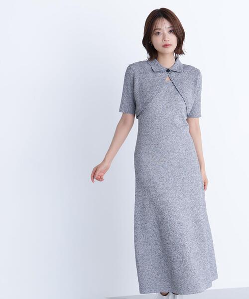 NATURAL BEAUTY BASIC(ナチュラルビューティーベーシック)の「◇ショートボレロセットニットワンピース(ワンピース・レディース・ブラック系その他/ブラウン系その他・MEDIUM/P/S)」の5枚目の写真